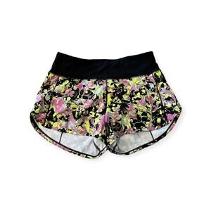 Lululemon Speed Up Short With Liner, Yellow, Black Zip Pocket Size 6, 4” Inseam